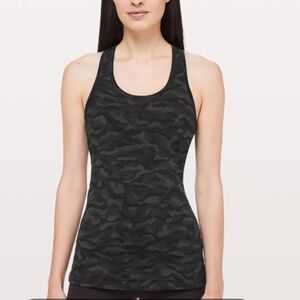 Lululemon tank top in Sequoia Camo Print Deep Coal Black